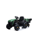 Electric Ride On Tractor with a trailer BDM0925 Military Green