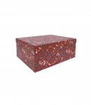 Pappkarp ARIEL-5 kaanega 29x22xH12,5cm, punane kuldse mustriga