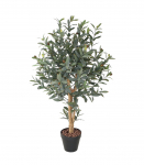 Kunstpuu OLIVE, H90cm, 2 t&uuml;vega, must pott