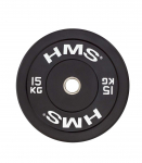 BBR15 BLACK OLYMPIC PLATE - BUMPER 15 KG HMS