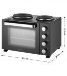 Lauapliit ahjuga Sencor SEO2800BK