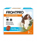 FRONTPRO Flea and tick tablets for dog (10-25 kg) - 3x 68mg