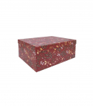 Pappkarp ARIEL-6 kaanega 27x20xH12cm, punane kuldse mustriga