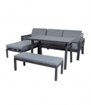 Aiam&ouml;&ouml;blikomplekt DELGADO nurgadiivan, laud ja pink