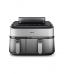 Philips Dual Basket Airfryer NA555/00 5000 series Power 2750 W Capacity 9 L RapidAir Plus Silver