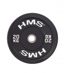 BBR20 BLACK OLYMPIC PLATE - BUMPER 20 KG HMS