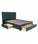 Voodi GRACE 160x200cm, ilma madratsita, roheline