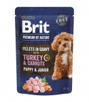 Brit Premium Dog Puppy kapsička Fillets in Gravy Turkey & Carrots 85 g