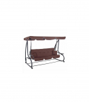 Garden swing 230x120x170 cm, 4-seat, brown