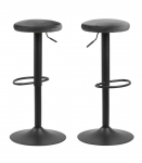 Baaritool FINCH D40xH82cm, tumehall samet, jalg: matt must metall