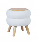 Tumba/laud HANA D40xH41cm, valge, panipaigaga