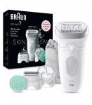 Braun Epilator Silk-&eacute;pil SE7-081 Operating time (max) 40 min Number of power levels 1 Wet & Dry White