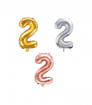PartyDeco fooliumist &otilde;hupall, number 2, suur, 86 cm