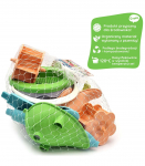 WOOPIE GREEN 4-osaline komplekt &auml;mbriga ja rulliga. BIOLOOGILISELT LAGUNEV ORGAANILINE MATERJAL