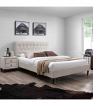 Voodi EMILIA 90x200cm, ilma madratsita, beež