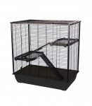INTER-ZOO Frodo + Plastic Black - cage for a hamster