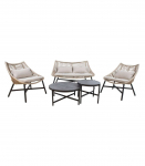 Aiam&ouml;&ouml;blikomplekt HELSINKI diivan, 2 tooli ja 2 lauda, beež