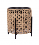 Lillepott WICKER alusega 39x39xH42cm, helepruun