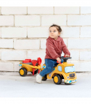 FALK JCB Ride-on Construction Truck with Trailer and Accessories