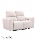 Diivan MATIAS 2-kohaline elektriline recliner 162x90xH100cm, helebeež