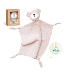 Momcozy bawełniana przytulanka miś dla niemowląt, r&oacute;żowa