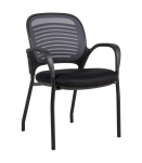 Klienditool TORINO 59x59xH84cm, hall/must