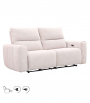 Diivan MATIAS 3-kohaline elektriline recliner 202x90xH100cm, helebeež