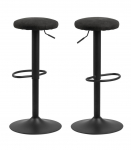 Baaritool FINCH D40xH82cm, tumehall, jalg: matt must metall