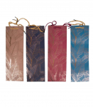 Kinkekott pudelile LEAF, 12x8x36cm, mix