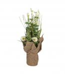 Kunstlill IN GARDEN H35cm, valge &otilde;is, rohuk&otilde;rred potis