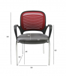 Klienditool TORINO, 59x59xH84cm, hall/bordoo, pol&uuml;esterkangas, plastik