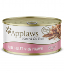 APPLAWS Natural Cat Food Tuna fillet with prawn - wet cat food - 156g