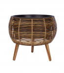 Lillepott WICKER 48x48xH43cm, helepruun