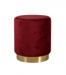 Tumba LA PERLA, D35xH42cm, kattematerjal: samet kangas, v&auml;rv: punane