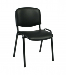Klienditool ISO, 54,5x42,5xH82cm, iste: kunstnahk, v&auml;rvus: must, raam: must