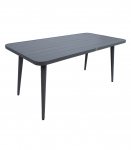 Laud WALES 160x80xH75,5cm, tumehall, alumiinium