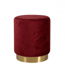 Tumba LA PERLA, D35xH42cm, kattematerjal: samet kangas, v&auml;rv: punane