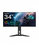 GIGABYTE MO34WQC 34" OLED WQHD Curved Gaming Monitor - 3440 x 1440, 175Hz, 0.03ms, KVM, 250 cd/m&sup2;, FreeSync Premium