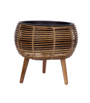 Lillepott WICKER 37x37xH35cm, helepruun