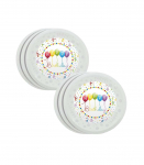 Procos korduvkasutatav peotaldrik, 21cm, 6 tk, Happy Birthday Streamers