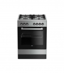Gaasipliit Beko FSE62120DX elektriahjuga, 60 cm