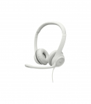 Logitech USB Computer Headset H390 Wired Over-Ear Microphone Noise canceling Off-white