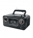 Muse Stereo Radio CD Cassette Recorder M-155CR Black Cassette deck CD player FM radio Headphone out