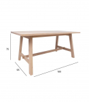 S&ouml;&ouml;gilaud BERGEN 180x95xH75cm, tammespooniga m&ouml;&ouml;bliplaat, puit