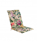 Toolikate seljatoega AMAZONIA 42x90x3cm, "Java" t&uuml;&uuml;pi toolile volangiga, lilled bee˛il p&otilde;hjal, 50%pol&uuml;ester/ 50%puuvi