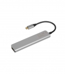 iBox IUH3SL4K interface hub USB Type-C 5000 Mbit/s Silver