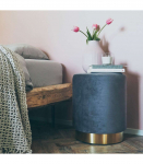 Tumba LA PERLA D35xH42cm, kattematerjal: samet kangas, v&auml;rv: meresinine