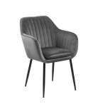 Tool EMILIA 57x59xH83cm, iste ja seljatugi: kangas, v&auml;rvus: tumehall, jalad: must metall