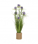 Kunstlill IN GARDEN H70cm, lilla kr&uuml;santeem, rohuk&otilde;rred potis