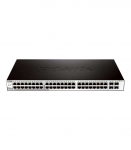 D-LINK DGS-1210-52, Gigabit Smart Switch with 48 10/100/1000Base-T ports and 4 Gigabit MiniGBIC (SFP) ports, 802.3x Flow